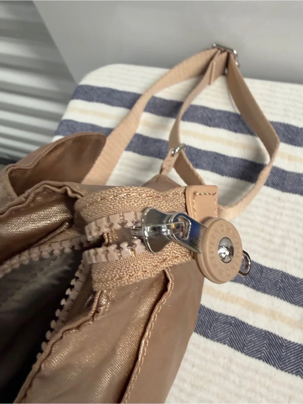 Kipling Dannie Metallic Small Backpack Gold Charm Metallic Convertible Bag